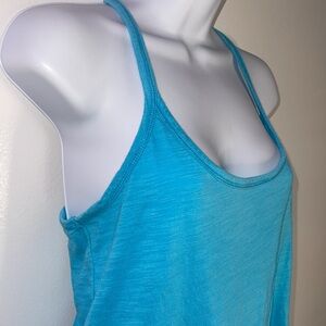 Womens Blue Scoop Neck Tank Top size large 11-13 juniors womens